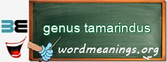 WordMeaning blackboard for genus tamarindus